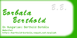 borbala berthold business card