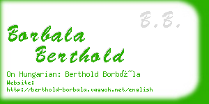 borbala berthold business card